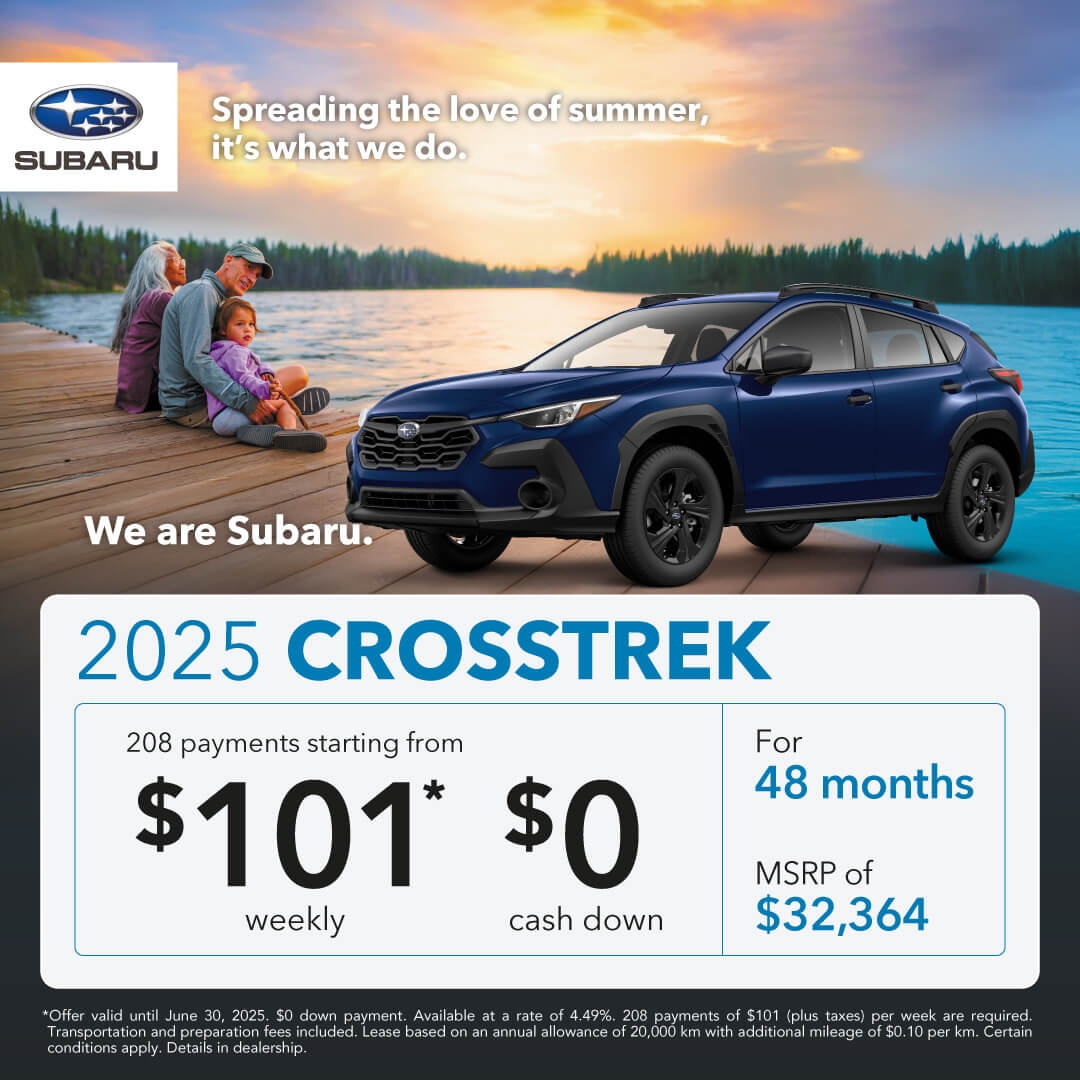 Desjardins Subaru's Monthly Special on the Subaru Crosstrek