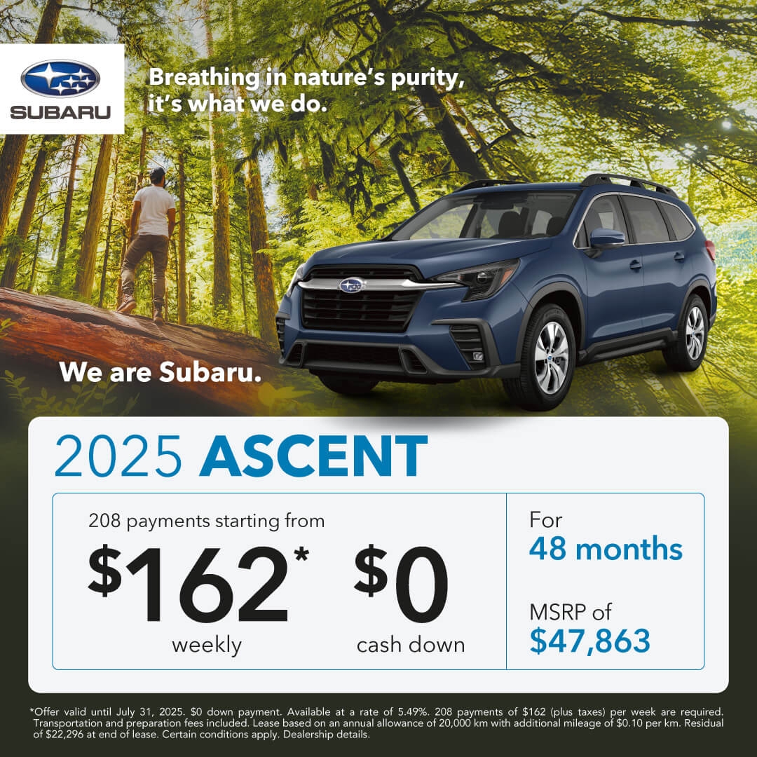Desjardins Subaru's Monthly Special on the Subaru Ascent
