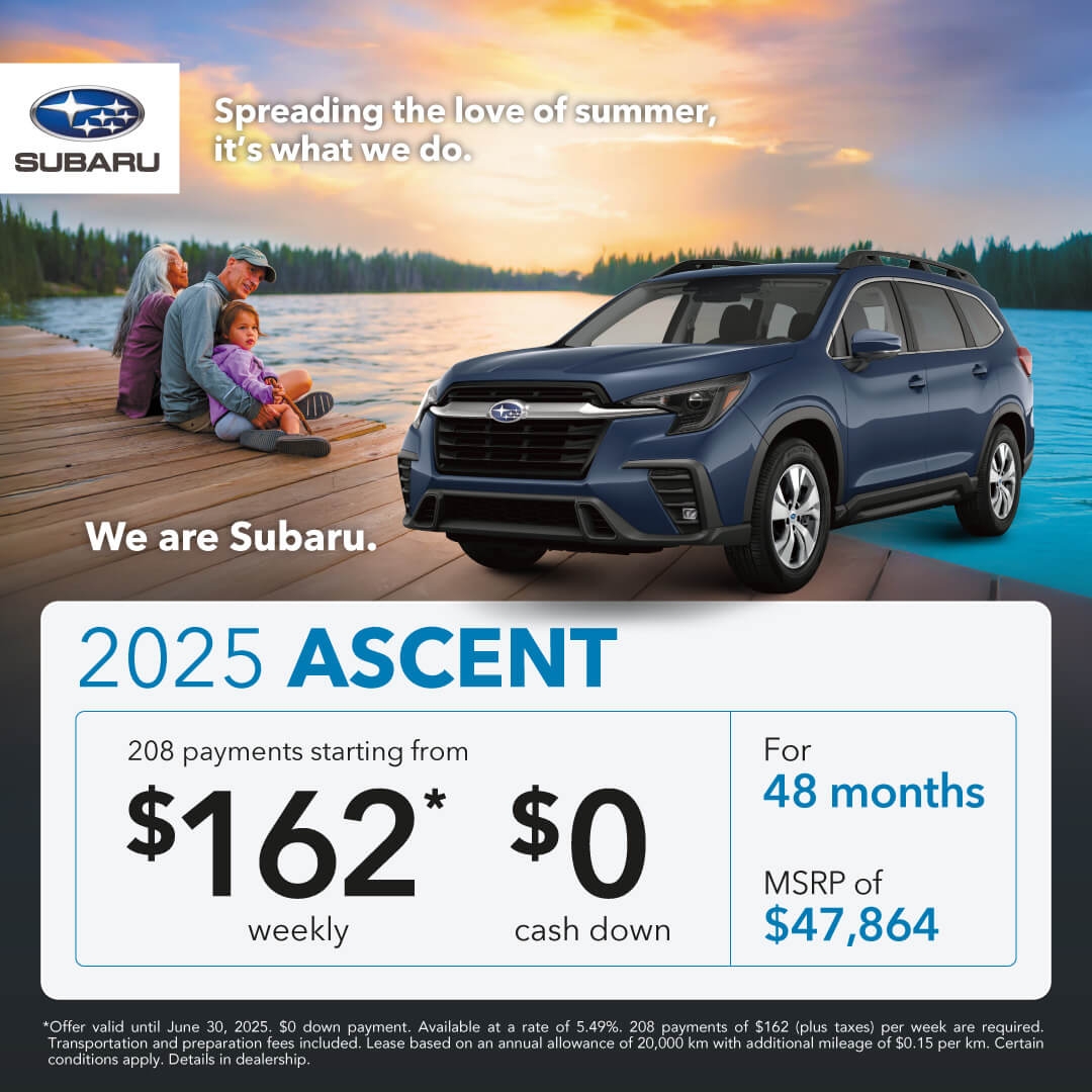 Desjardins Subaru's Monthly Special on the Subaru Ascent