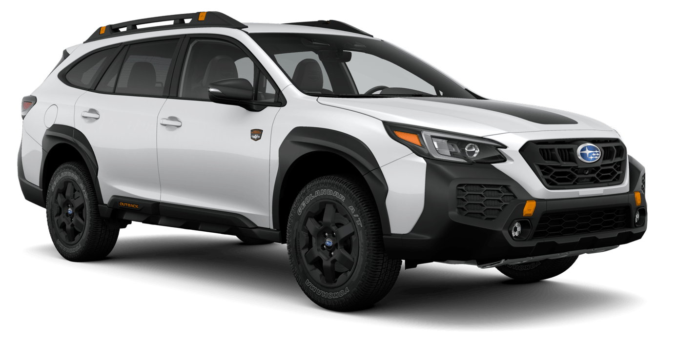 Vue 3/4 avant et latérale du Subaru Outback Wilderness 2025