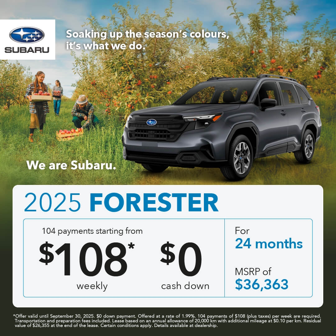 Desjardins Subaru's Monthly Special on the Subaru Forester
