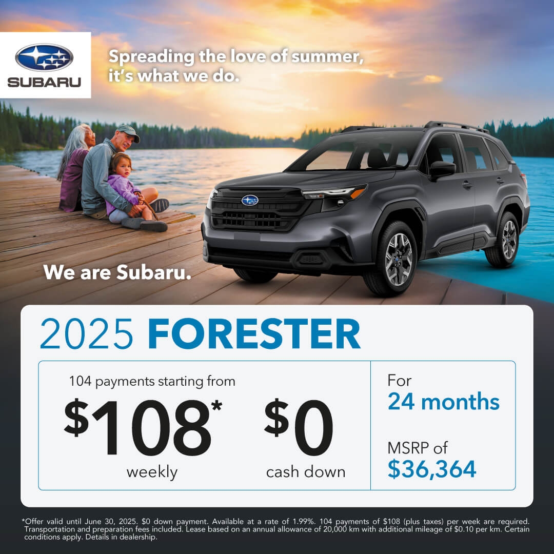 Desjardins Subaru's Monthly Special on the Subaru Forester