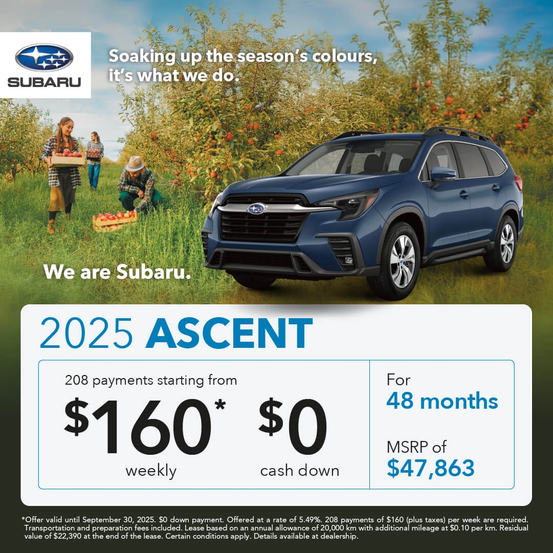 Desjardins Subaru's Monthly Special on the Subaru Ascent