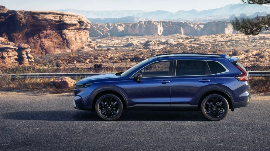 vue latérale d'une Honda CR-V 2025