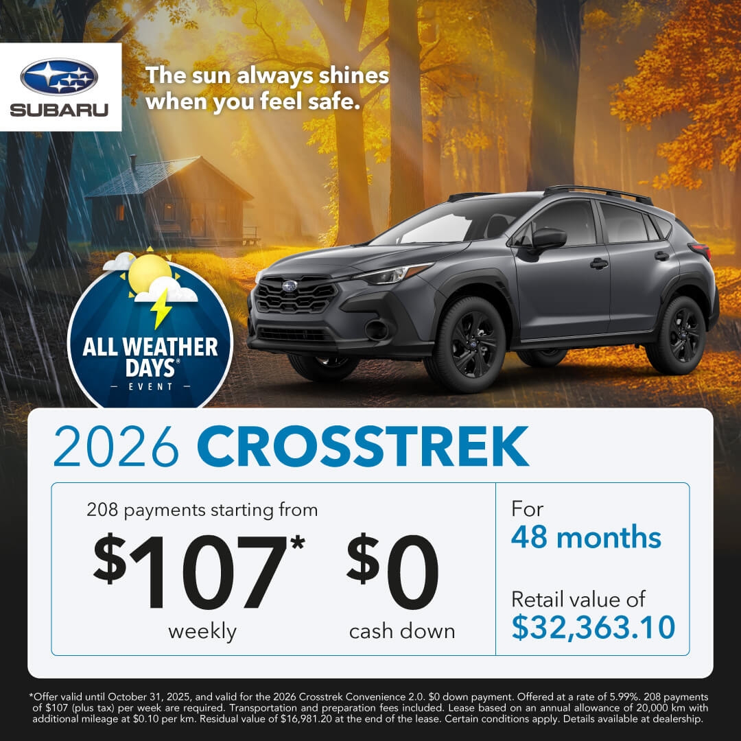 Desjardins Subaru's Monthly Special on the Subaru Crosstrek