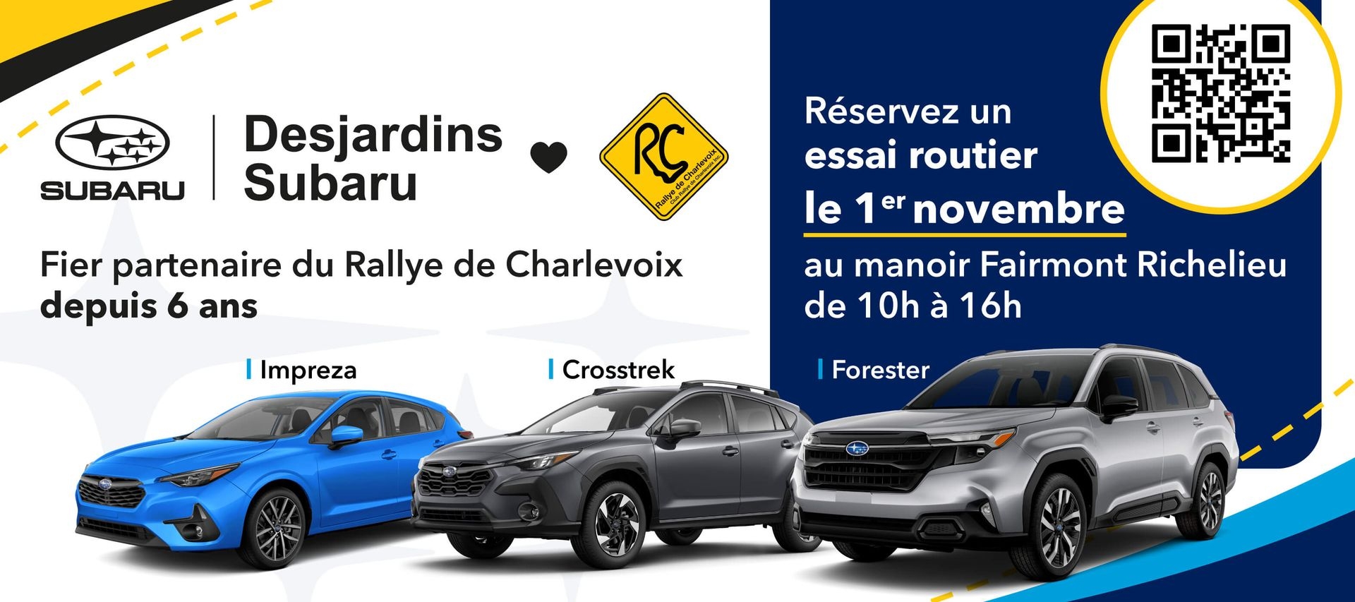 Essais routiers à l'occasion du Rallye de Charlevoix le 1er novembre 2025