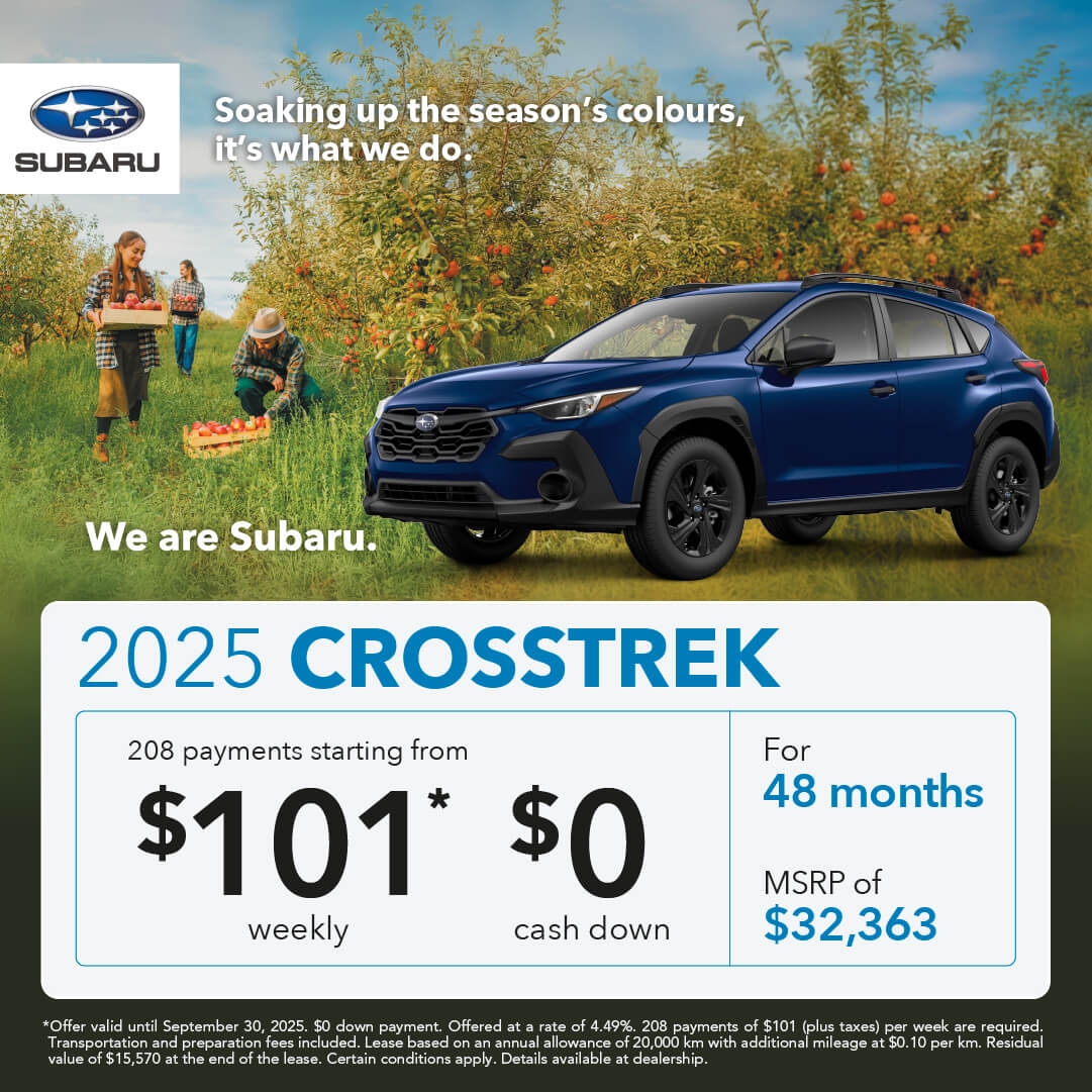Desjardins Subaru's Monthly Special on the Subaru Crosstrek